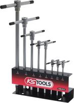 KS Tools 158.5111 8 vnt. 8 šešiakampiai raktai - T formos rankena ir stovas