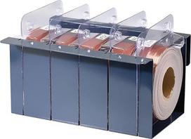 POWERTEC 4RA2101 Metalinio švitrinio popieriaus ritinėliai automobiliams ir medžio apdirbimui | Švitrinio popieriaus dozatoriaus dėžutė su 5 ritinėliais šlifavimui - yra įvairaus grūdėtumo 150/240/320/400/600