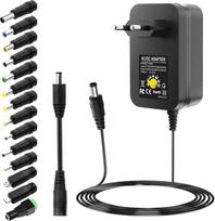 SHNITPWR Universalus 3V 4,5V 5V 6V 9V 12V maitinimo šaltinis AC/DC 1A 1A 2A 2,5A 30W perjungimo maitinimo šaltinio adapteris, skirtas 3V~12V elektroniniams prietaisams Kūdikių monitoriaus kameros LED juostelė su 14 vnt. ir 5V 2,1A USB prievadu