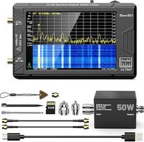 SEESII TinySA Ultra+ ZS406 spektro analizatorius su 50 W silpnintuvu, 4,0 colių dažnių analizatorius 100 kHz - 5,4G Hz, "2-in-1" signalų generatorius 100 kHz - 800 MHz MF/VHF/HF UHF įėjimas su 32GB atminties kortele