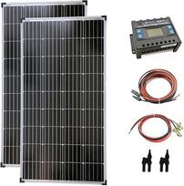 solartronics Pilnas komplektas 2 x 130 W saulės modulių įkrovimo valdiklis Fotovoltinė salos sistema