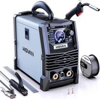 Suvirinimo aparatas Suvirinimo viela be dujų 140A ED 60%, inverterinis suvirinimo aparatas, 3-in-1 FluxMIG/MMA/Lift TIG kompaktiškas įrenginys su sinergija, vieno prisilietimo vielos padavimas, lengvas ir nešiojamas, skirtas "pasidaryk pats" M140S