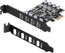 USB C PCIe kortelė 4 prievadų USB 3.0 kortelė 5Gb/s su žemo profilio laikikliu staliniam kompiuteriui