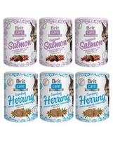 BRIT Care Cat Snack Superfruits Mix skoniai 6x100 silkė ir lašiša sterilizuotoms katėms