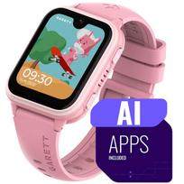 Išmanusis laikrodis su lietuvišku meniu Garett Kids Vibe AI 4G su GPS, kamera, Pink