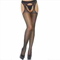 LEG AVENUE HOSIERY Leg Avenue Garter Stockings Black - Transparent, Spandex, One Size