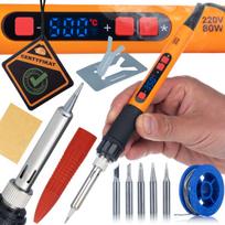 Lituoklis Rosfix Orange Mastiff 80W – LCD ekranas, Tiksli temperatūra, 180–500 °C