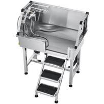 Šunų maudymo vonia Vevor K2E01003, 87x48.8x102.5 cm, sidabrinės spalvos