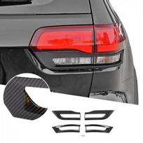 4 vnt. Galinio žibinto dangtelio apdailos rėmelis Jeep Grand Cherokee 2014+ anglies pluoštui black