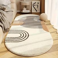 Soft Warm Bedside Floor Mat Simple High-End Bedroom Sofa Carpet Washable Waterproof Carpet Suitable Room Rug Home Decorat 40X60CM (1.3X2FT