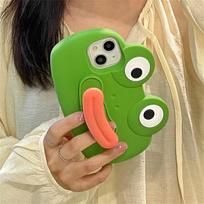 Korėjietiškas mielas 3d juokingas dešros burnos silikoninis apsauginis dėklas, skirtas iPhone 14 13 12 Pro Max 11 Lovely Holder smūgiams atsparus minkštas dangtelis For iPhone 13Pro