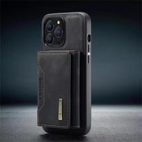 2 viename nuimamas magnetinis odinis dėklas iPhone 16 Pro Max 15 13 12 11 Xs XR 14 Plus Se 2022 piniginės viršelis kortelių laikiklis kišenė iPhone 16 Pro Max juoda