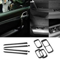 10 vnt. anglies pluošto vidaus durų valdymo dangtelio apdaila „Porsche Cayenne“ 2003–10