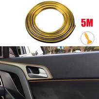 5M Car Moulding Decoration Flexible Strips Door/Center Console/ Interior Gap Trim Universal Chrome Trim Strip Bright Strip auksas