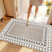 Vonios kilimėliai Vintažinis Boho vonios kilimėlis Šviesiai pilkas Geometrinis Mažas vonios kilimėlis Neslystantis Plaunamas Dušo kilimėlis Namų dekoravimui 40x60cm 16x24inch