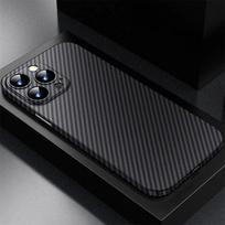 Prabangus itin plonas matinis anglies pluošto dėklas, skirtas iPhone 15 14 13 12 Mini 11 Pro Max 15pro XS XR X 6 7 8 Plus SE, 0.2MM PP galinis dangtelis For iPhone 15 Pro juoda