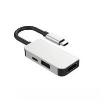 Ultra 4K HDMI daugiajungtis USB-C šakotuvas: 7-in-1 Type-C į HDMI išplėtimo dokas su USB 3.0 skirstytuvu.