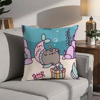 Kawaii P-Pusheen Mielas katės Pagalvės užvalkalas Sofos Dekoratyvinis Namų Dvipusis Spausdinimas Trumpas Pliušas Pagalvės užvalkalas Šventinė Dovana 12x12Inch