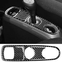 Anglies pluošto pavarų perjungimo panelės apdailos lipdukai Automobilio lipdukai Mercedes Smart 451 Fortwo Interjero priedai Style B gray