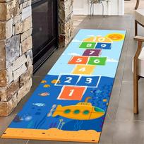Animacinis bėgimo takelis Vaikų miegamojo lovos kilimėlis, neslystantis, plaunamas, kilimas vidaus patalpoms, namų dekoracija 40x120cm 16x47inch