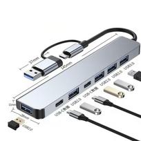 Dvigalvis 7-in-1 USB 3.0 daugialypis Type-C šakotuvas adapteris