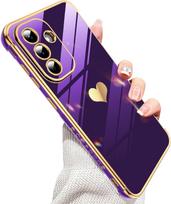 Prabangus Blizgus Silikoninis Minkštas dėklas Samsung Galaxy A56 A36 A26 A16 A55 A35 A25 A15 A54 A34 A14 Meilė Saldainių Spalvos Blizgus Galaxy A14 tamsiai violetine spalva