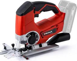 "Einhell TE-JS 18/80 Li-Solo Power X-Change" akumuliatorinis dėlionės pjūklas (18 V, maks. 80 mm pjovimo gylis, 4 lygių švytuoklinė eiga, siurbimo adapteris, lygiagretus ribotuvas, LED lemputė, akumuliatorius neįtrauktas)
