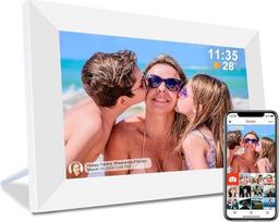 "Frameo" 10,1 colio skaitmeninis nuotraukų rėmelis, elektroninis nuotraukų rėmelis, "WiFi" skaitmeninis nuotraukų rėmelis, 32GB atmintis, 1280 x 800 IPS ekranas, automatinis pasukimas, montuojamas ant sienos, dalijimasis nuotraukomis / vaizdo įrašais (ba