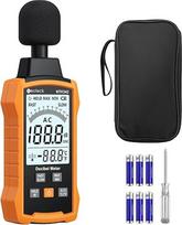 "Neoteck Dezibel" skaitmeninis nešiojamasis 30-130 dB garso lygio matuoklis su LCD ekranu, A/C svertinis garso lygio matuoklis namams, gamykloms
