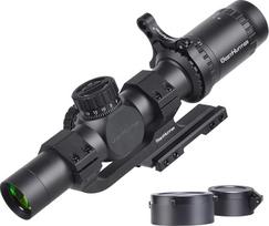 "WestHunter Optics HD-S" 1.2-6x24 medžioklinio šautuvo optinis taikiklis, antrosios židinio plokštumos šautuvo optinis taikiklis, 30 mm taktinis tikslus 1/2 MOA šautuvo optinis taikiklis, skirtas šautuvui / pneumatiniam šautuvui / pneumatiniam šautuvui