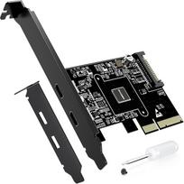 10Gb/s PCIe USB C 3.2 Gen 2 kortelė, 2 prievadų PCIe į USB C išplėtimo kortelė, PCI Express 3.0 x4 adapteris staliniam kompiuteriui, SSD korpusui, darbo stotims, duomenų atsarginei kopijai, tik duomenims