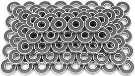 100 rutulinių guolių 608 2RS / 8 x 22 x 7 mm, giliojo griovelio rutulinis guolis 608 RS