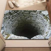 3D optinė iliuzija Begalinio bedugnės spąstų kilimas Vidaus ir lauko įėjimo kilimėlis Namų dekoracija 40X60CM(1.3X2FT