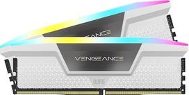 CORSAIR Vengeance RGB DDR5 RAM 32GB (2x16GB) 6000MHz CL36-44-44-96 1.4V AMD Expo ir Intel XMP atmintis staliniams kompiuteriams - balta (CMH32GX5M2E6000Z36W)