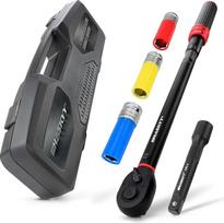 HASKYY dinamometrinis veržliaraktis 1/2 colio 40-220 Nm apsauginiai įdėklai SW 17, 19, 21 mm, įskaitant prailginimo adapterį Sukimo momentas Motociklų automobilių keturračių pramonė