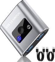 USB jungiklis dvikryptis USB jungiklis 2 in 1 Out (1 in 2 Out) KVM jungiklis 1 įrenginio dalijimasis tarp 2 kompiuterių, skirtas spausdintuvams, kompiuteriui, spausdintuvui, skaitytuvui, klaviatūrai