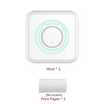 Nešiojamas mini terminis spausdintuvas belaidžiu būdu BT 203 dpi nuotraukų etiketės atmintinė Klaidingas klausimas Spausdinimas naudojant USB kabelį Imprimante Portable M5 mėlyna