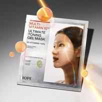 IOPE Multi Vitamin 10% Toning Gel Mask 30g (5 Sheets) – Tone Care, Glow Boost, Korean 5 Sheets