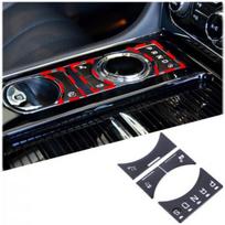 4 vnt. Piano juodos pavarų perjungimo panelės mygtukų apdailos lipdukas Jaguar XJ X351 10-19
