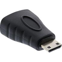 InLine - HDMI Adapter, HDMI A Buchse auf Mini HDMI C Stecker, 4K/60Hz kompatibel, vergoldete Kontakte