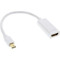 Mini DisplayPort HDMI Adapterkabel mit Audio - Mini DisplayPort Stecker auf HDMI Buchse - 4K/60Hz - weiß - 0,15m (17193E)