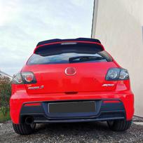 Skirta Mazda 3 Hečbekui 2006-2012 Galinės Stogo Bagažinės Dangčio Automobilio Spoilerio Sparnai Blizgūs Juodi Anglies Pluošto Universalūs Išorės Aksesuarai Unpainted gray