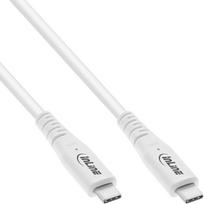InLine® USB4 Kabel, USB-C Stecker/Stecker, PD 240W, 8K60Hz, TPE, weiß, 2m (35902W)