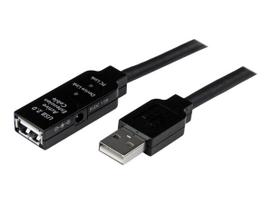 StarTech.com USB2.0 Active Extension Cable - USB-Verlängerungskabel - USB Typ A, 4-polig (M) - USB Typ A, 4-polig (W) - 10,0m (USB / USB2.0) - aktives Kabel (Signalregenerierung) - Schwarz (USB2AAEXT10M)