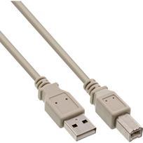InLine® USB 2.0 Cable Type A male / B male beige 0.5m
