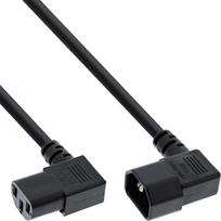 InLine® Netzkabel Kaltgeräteverlängerung, C13 auf C14, 0,4m 90° abgewinkelt (16605A)