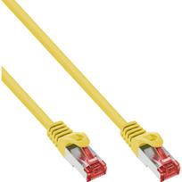 InLine - Patch-Kabel - RJ-45 (M) - bis - RJ-45 (M) - 1,0m - SFTP, PiMF - CAT 6 - gepresst, mit Knickschutz - Gelb (76111Y)