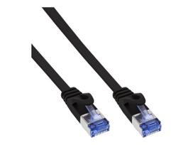 INLINE - Patch-Kabel - RJ-45 (M) zu RJ-45 (M) - 1.5 m - U/FTP, PiMF - CAT 6a - geformt, flach - Schwarz
