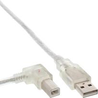 InLine 34516L 0.3m USB A USB B Männlich Männlich Transparent USB Kabel (34516L)