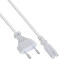 Netzkabel - Netzstecker auf Euro 8 C7 Stecker - weiß - 0,3m (16603W)